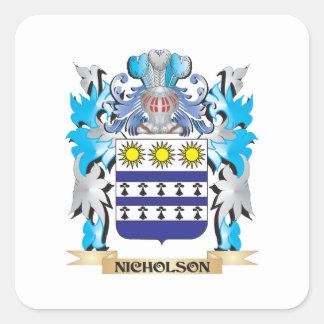 Nicholson-Wappen - Familienwappen Quadratischer Aufkleber