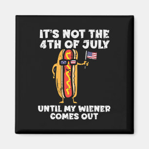 Nicht 4. Juli Dackel Hotdog American Flag Patrioti Magnet