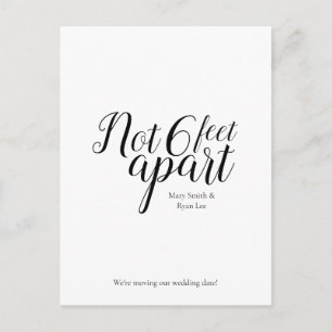 Nicht 6 Fuß neben Hochzeitstipensionstyppografie Postkarte