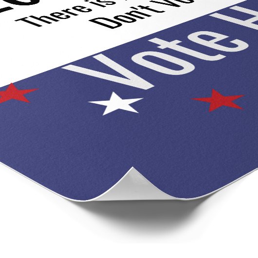 Nicht abstimmen Alte Wahl Harris Poster (Ecke)