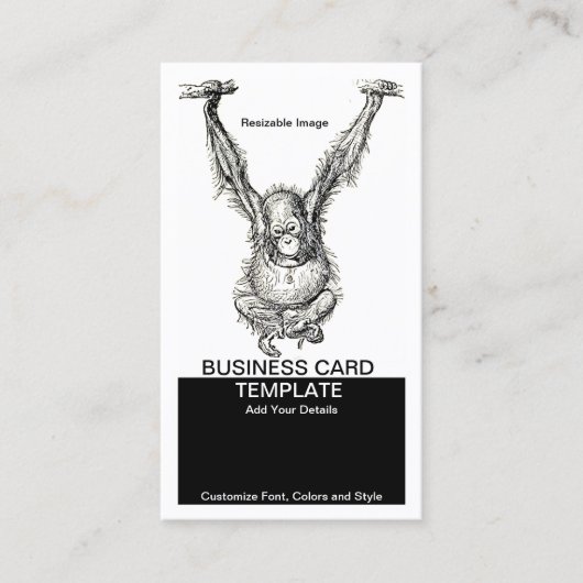 Nicht Affen um junge Ape Visitenkarte (Vorderseite)