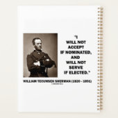 Nicht akzeptieren, wenn nominiert nicht Sherman-Zi Planer (Rückseite)