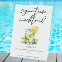 Nicht-alkoholisches Mojito-Hochzeits-Signature-Moc