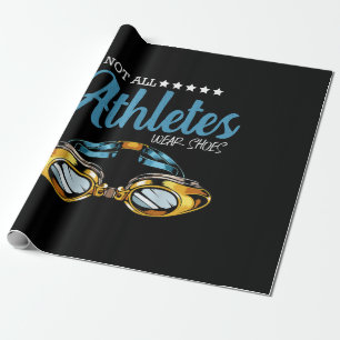 Nicht alle Athleten tragen Schuhe Funny Swimmer Geschenkpapier