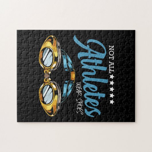 Nicht alle Athleten tragen Schuhe Funny Swimmer Puzzle (Horizontal)
