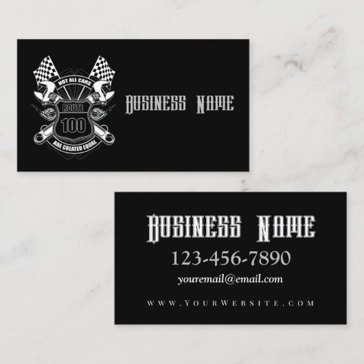 Nicht alle Autos sind gleich Visitenkarte (Vorne/Hinten)