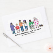 Nicht alle Behinderten sehen aus wie ein glänzende Rechteckiger Aufkleber (Umschlag)