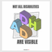 Nicht alle Behinderungen sind sichtbar Aufkleber (Blatt)