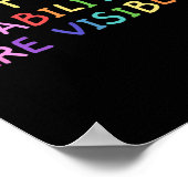 Nicht alle Behinderungen sind sichtbar behinderte Poster (Ecke)