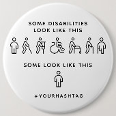 Nicht alle Behinderungen sind sichtbar benutzerdef Button (Vorderseite)