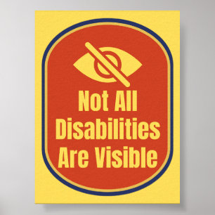 Nicht alle Behinderungen sind sichtbar - Blind-Ver Poster