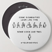 Nicht alle Behinderungen sind sichtbar Button (Vorne & Hinten)