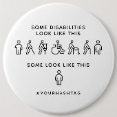 Nicht alle Behinderungen sind sichtbar Button (Vorderseite)