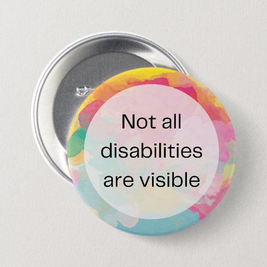 Nicht alle Behinderungen sind sichtbar Button (Vorne & Hinten)