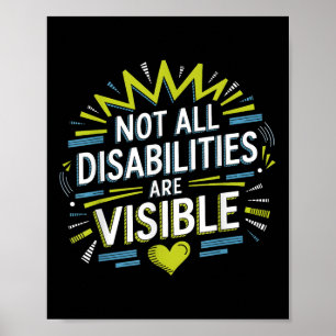 Nicht alle Behinderungen sind sichtbar Cool Unsich Poster