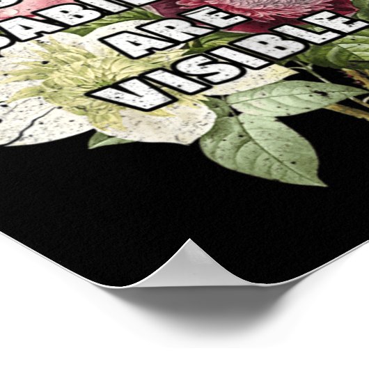 Nicht alle Behinderungen sind sichtbar Fibromyalgi Poster (Ecke)