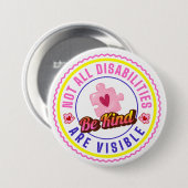 Nicht alle Behinderungen sind sichtbar Pin Button  (Vorne & Hinten)