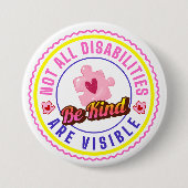 Nicht alle Behinderungen sind sichtbar Pin Button  (Vorderseite)
