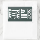 Nicht alle Behinderungen sind sichtbar Rechteckiger Aufkleber (Tasche)