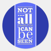 Nicht alle Behinderungen sind sichtbar Runder Aufkleber (Vorderseite)