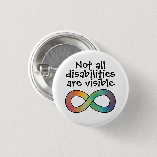 Nicht alle Behinderungen sind sichtbare Autismus-A Button (Vorne & Hinten)