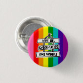 Nicht alle Behinderungen sind sichtbares Abzeichen Button (Vorne & Hinten)