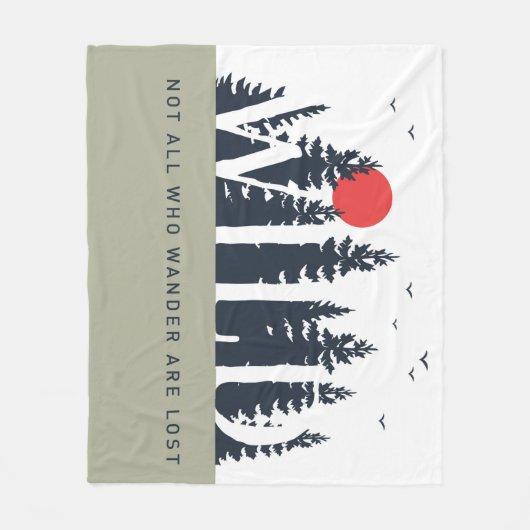 Nicht alle, die die Natur mit modernen Farbblöcken Fleecedecke (Vorderseite)