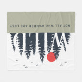 Nicht alle, die die Natur mit modernen Farbblöcken Fleecedecke (Vorderseite (Horizontal))