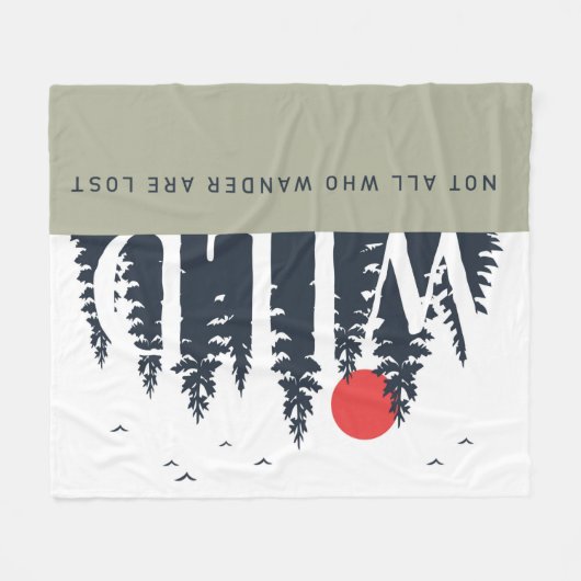 Nicht alle, die die Natur mit modernen Farbblöcken Fleecedecke (Vorderseite (Horizontal))