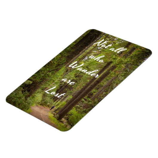 Nicht alle, die in großen Bäumen weißen Textfahrer Magnet (Linke Seite)