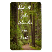 Nicht alle, die in großen Bäumen weißen Textfahrer Magnet (Vertikal)