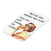 Nicht alle, die Kaffee Lover Retro Magnet (Linke Seite)