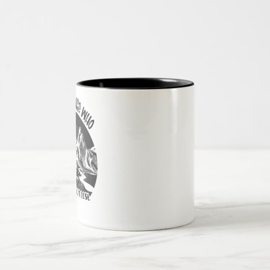 Nicht alle, die sich wundern, sind verloren - Wand Zweifarbige Tasse (Mittel)