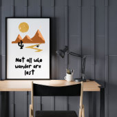 Nicht alle, die umherwandern, sind eine Illustrati Poster
