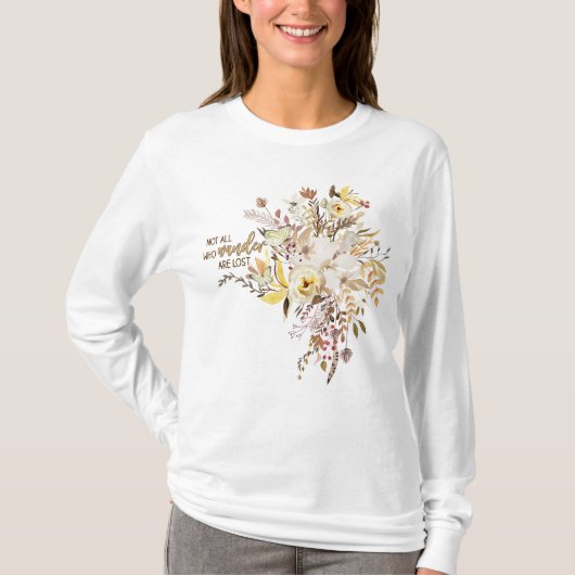 Nicht alle, die umherziehen, haben das Boho-Design T-Shirt (Vorderseite)