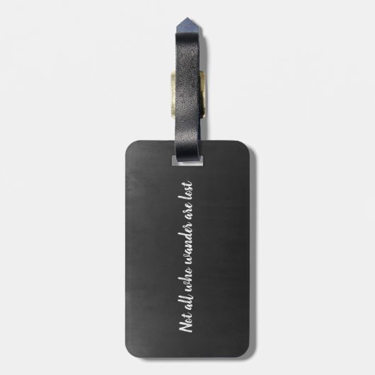 Nicht alle, die umherziehen, haben das Zitat verlo Gepäckanhänger (Rückseite vertikal)