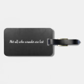 Nicht alle, die umherziehen, haben das Zitat verlo Gepäckanhänger (Rückseite horizontal)