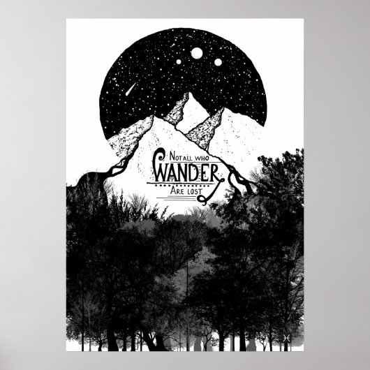 Nicht alle, die WANDER verloren haben, Illustratio Poster (Vorne)