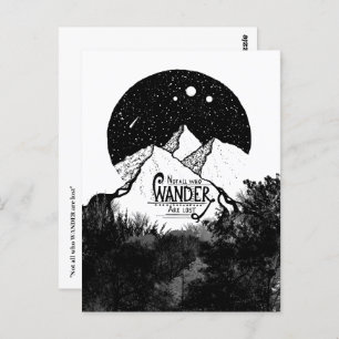Nicht alle, die WANDER verloren haben, Illustratio Postkarte