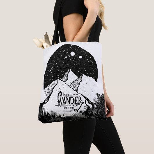 Nicht alle, die WANDER verloren haben, Illustratio Tasche (Von Nahem)