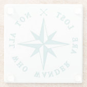 Nicht alle, die Wander verloren sind Glasuntersetzer (Rückseite)