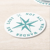 Nicht alle, die Wander verloren sind Runder Pappuntersetzer (Angewinkelt)