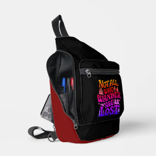 Nicht alle, die wandern, entwerfen crossbody bag
