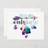 Nicht alle, die wandern, haben Bohemische Wanderlu Postkarte (Vorne/Hinten)