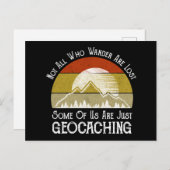 Nicht alle, die wandern, haben das Geocaching verl Postkarte (Vorne/Hinten)