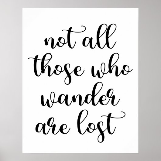 Nicht alle, die wandern, haben das Poster verloren (Vorne)