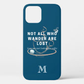 Nicht alle, die wandern, haben das Zitat Monogramm Case-Mate iPhone Hülle (Rückseite)