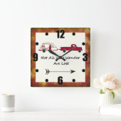 Nicht alle, die wandern, haben den preisgekrönten  quadratische wanduhr (Zuhause)