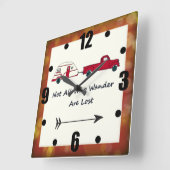 Nicht alle, die wandern, haben den preisgekrönten  quadratische wanduhr (Winkel)