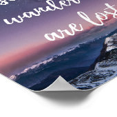 Nicht alle, die wandern, haben ein Reiseangebot ve Poster (Ecke)